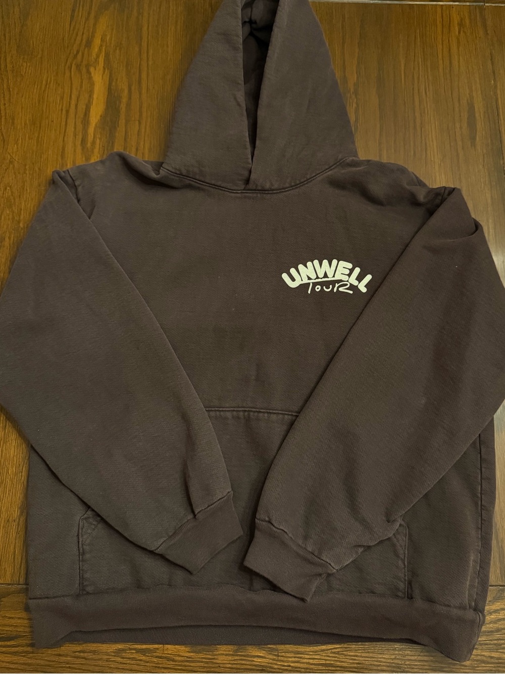 UNWELL Tour Graphic Hoodie in Dark Brown